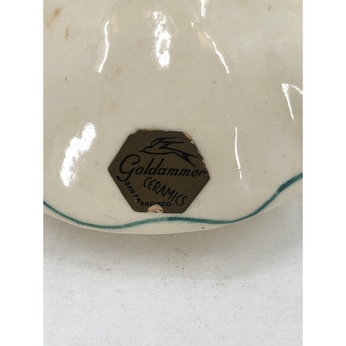 Vintage Goldammer Ceramics San Francisco Teal Girl Vase