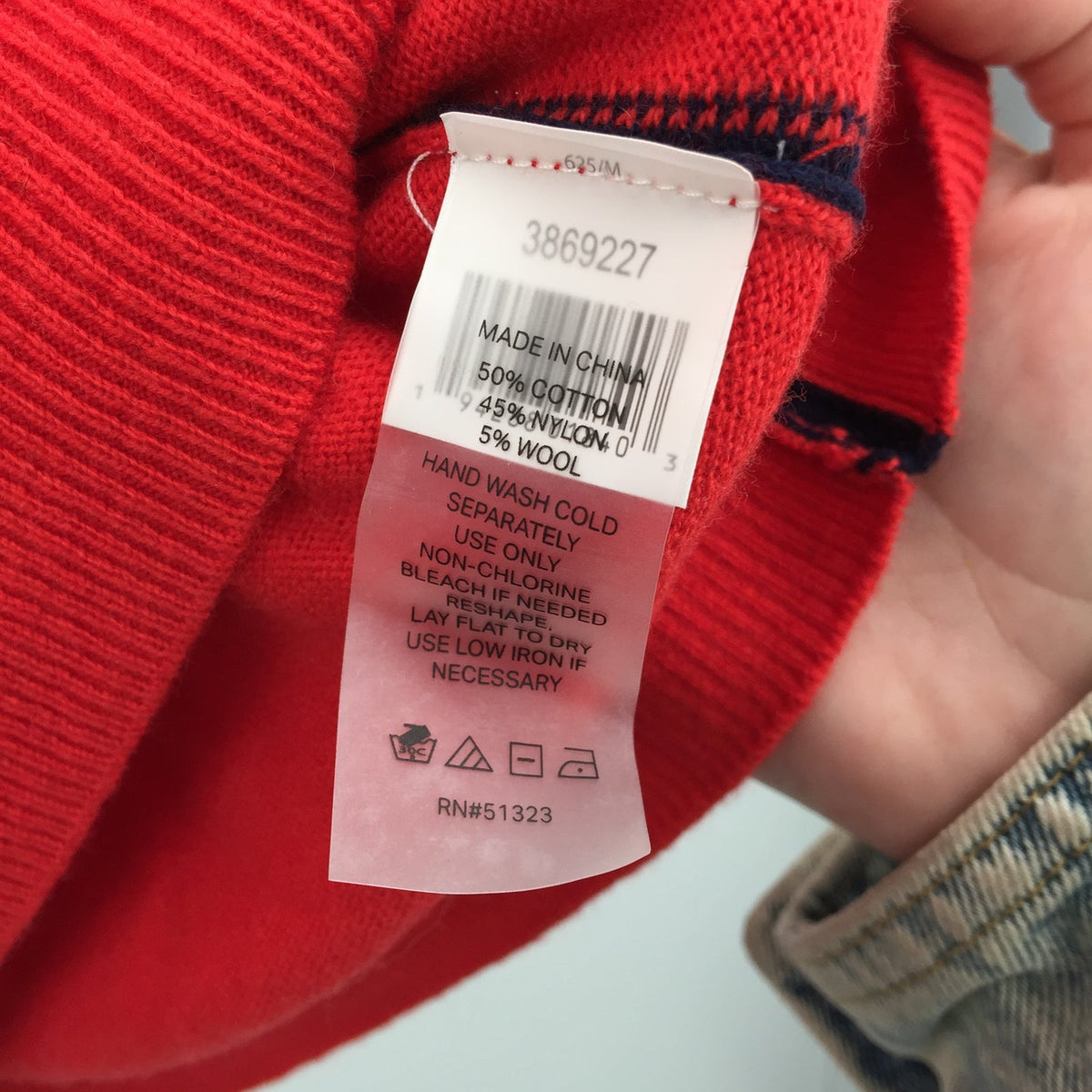 NWT Court & Rowe Pullover Sweater Cowl Neck Three Cuff Button Red Size Medium
