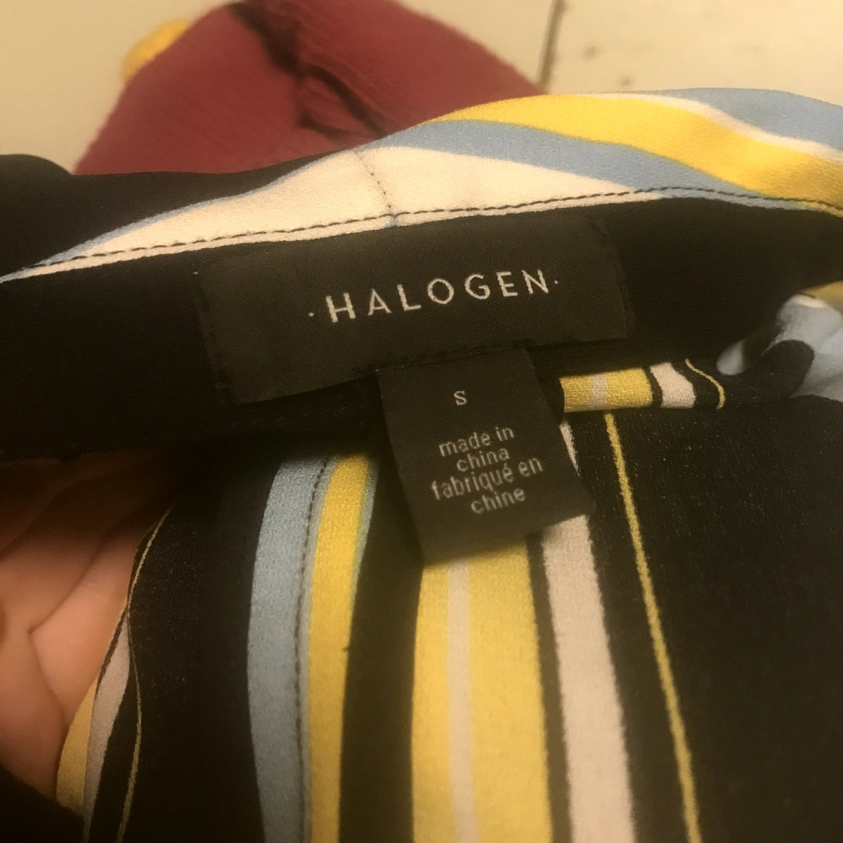 Halogen NWT Black Lucinda Stripe Soft Tie Waist Blazer Jacket Open Front Small