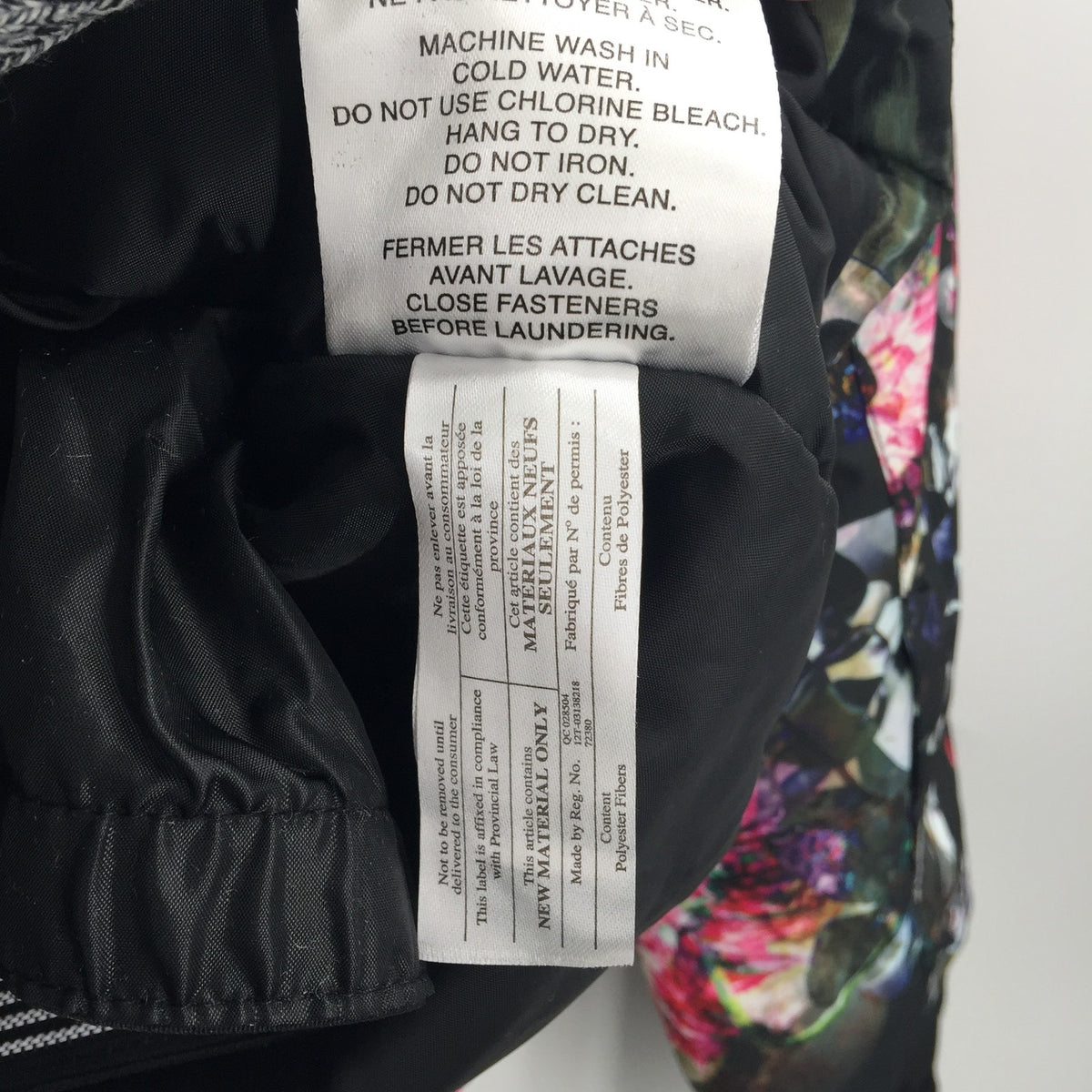 NOIZE PUffer Florence Insulated Combo Snow Jacket Long Sleeve Multi Size 12 NWT