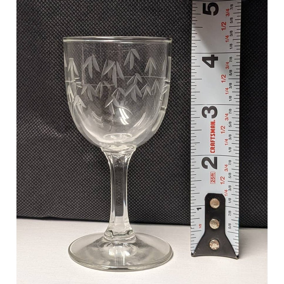Noritake Bamboo Small Wine Glass 4.25 Inch Replacement Piece Smooth Stem LOT 2
