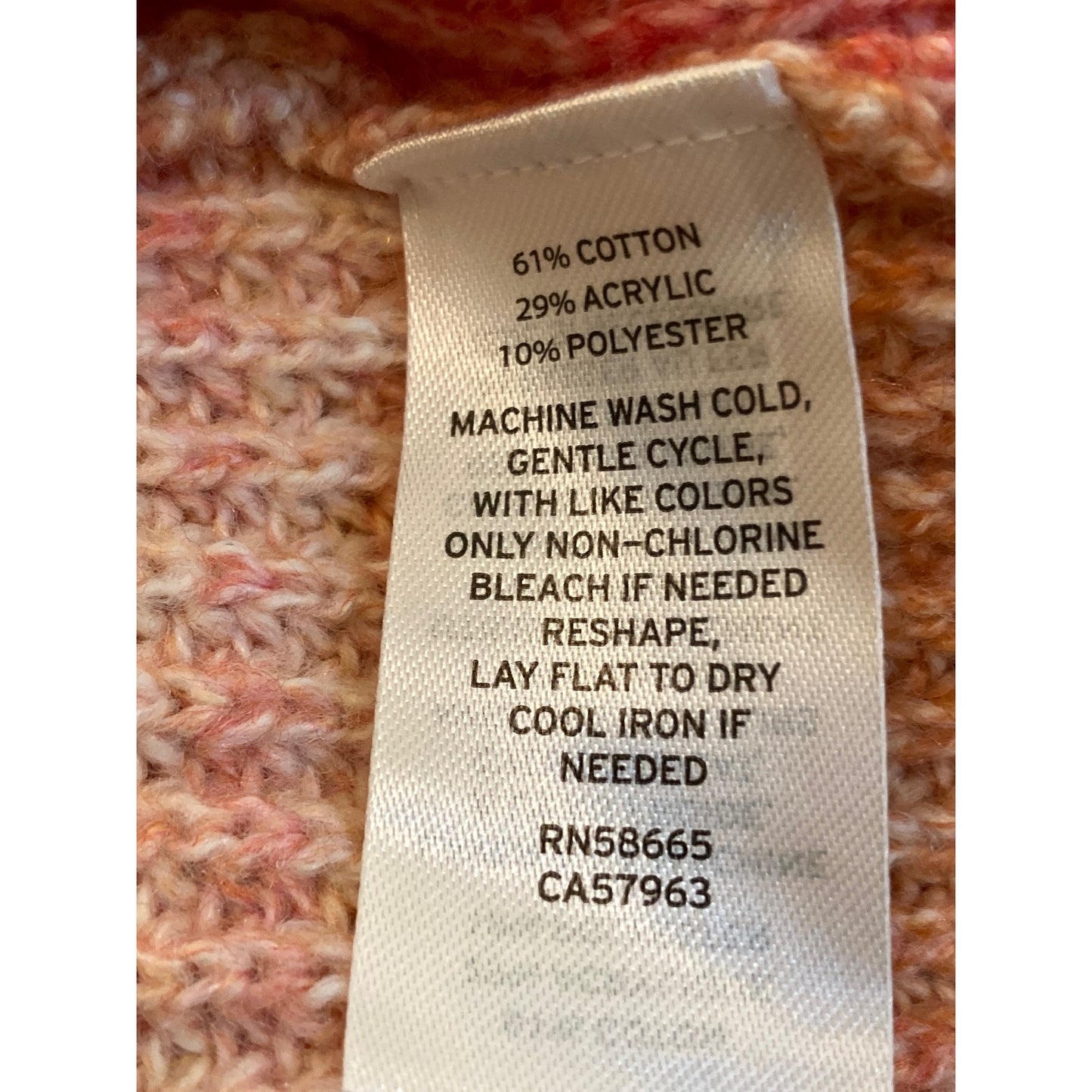 Caslon Striped Knit Pullover Sweater Size Large in Pink Space Dye NWT