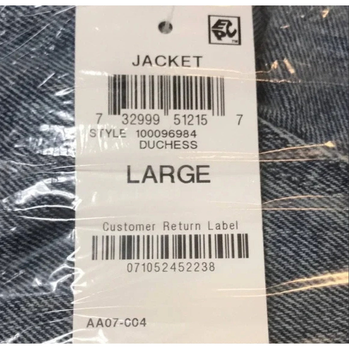 Style & Co NWT Duchess Distressed Denim Jean Jacket Size Large