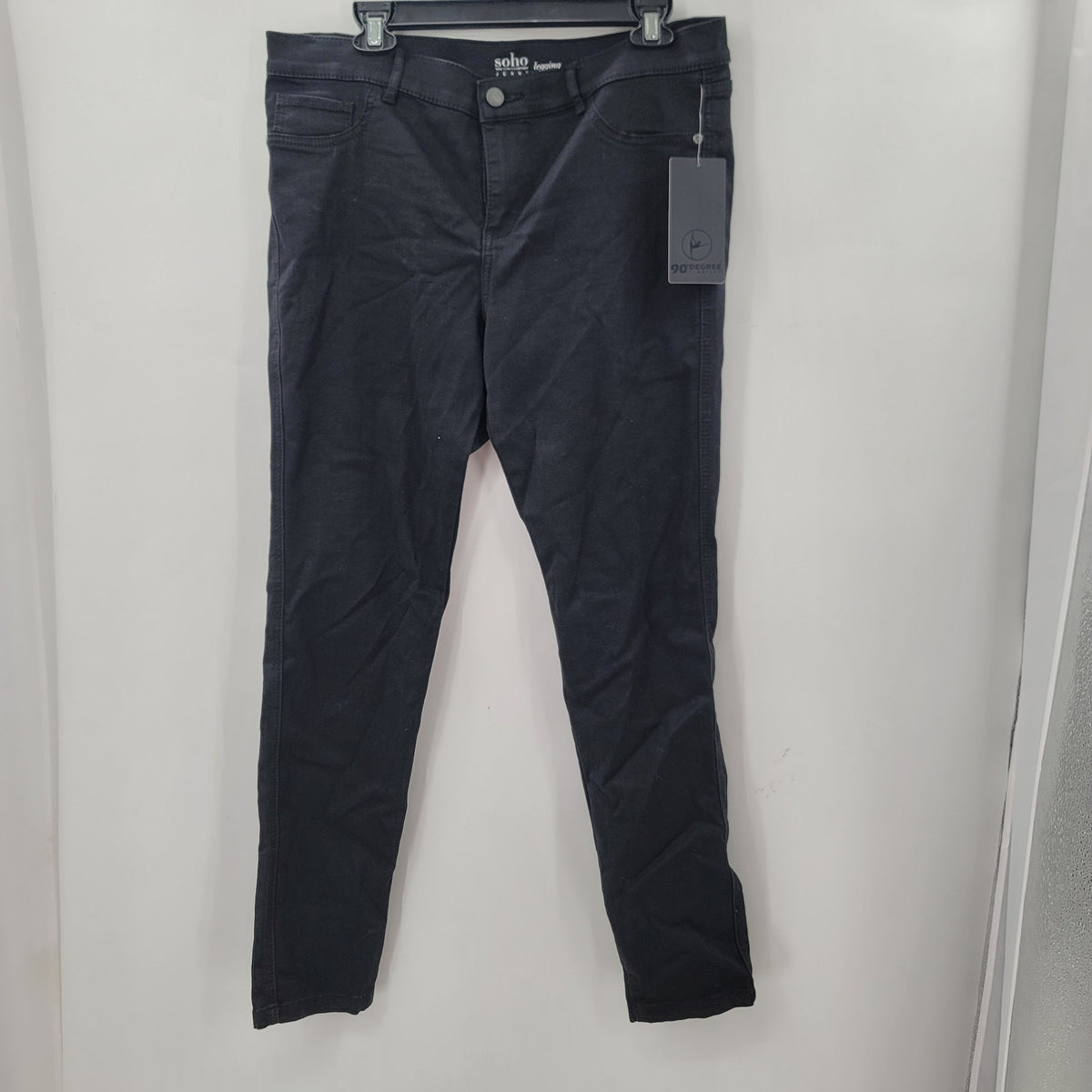 Soho New York Jeans Black Jegging XL stretch Straight leg NEW Flex For It