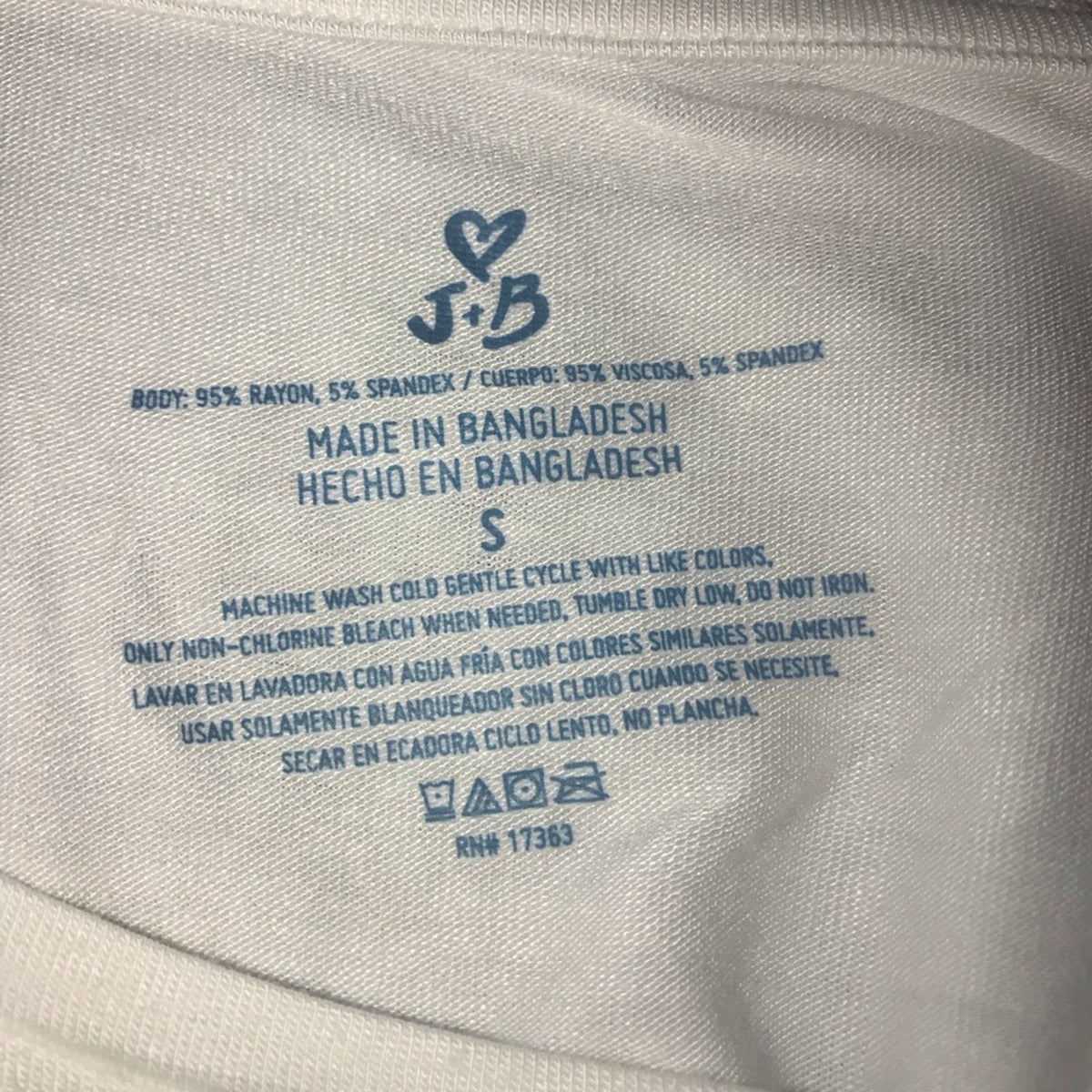 J+B NWT Lightweight Workout White Tank Top Small