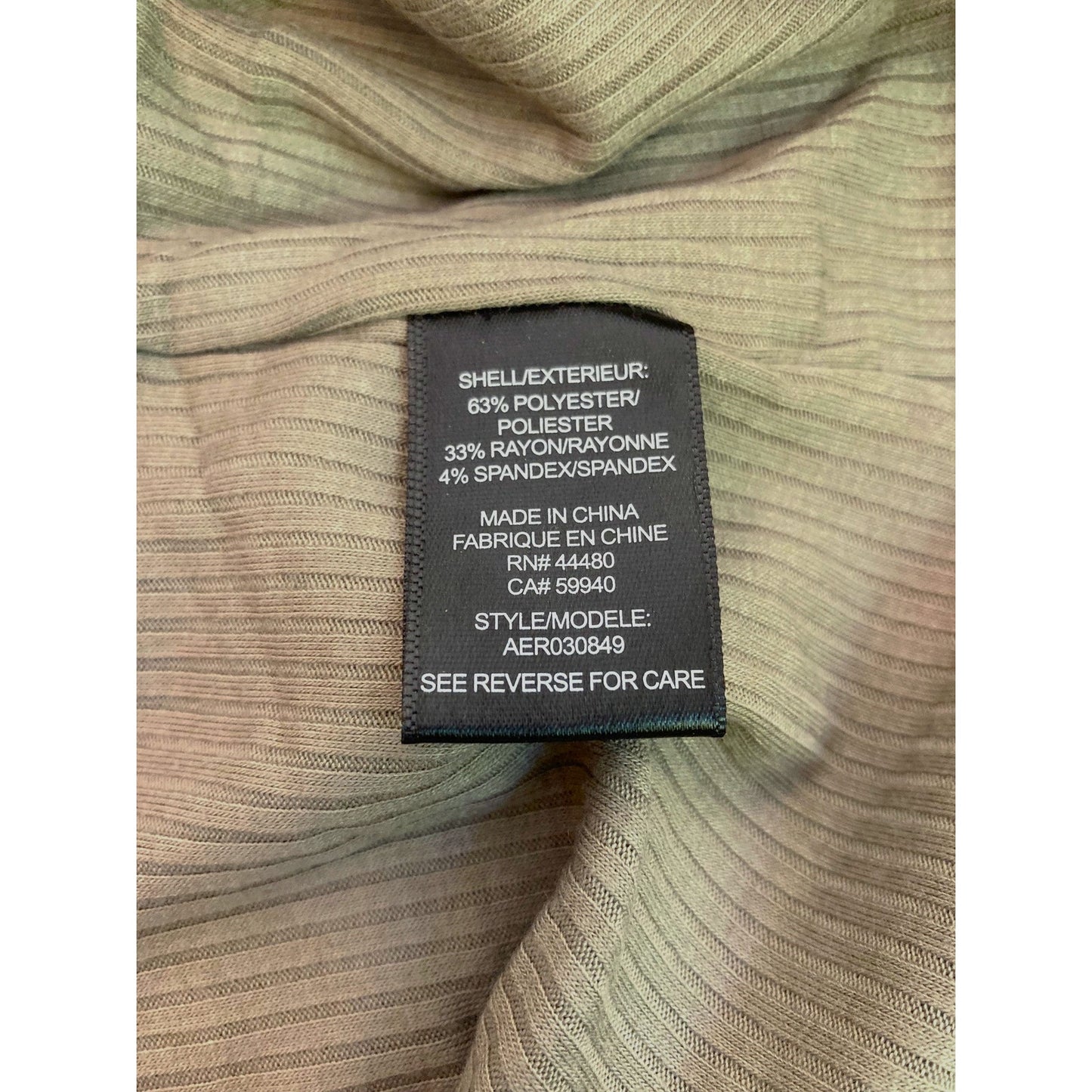AFRM Off Shoulder Long Sleeve Cowl Neck BodySuit Sz Small in Brindle Green NWT