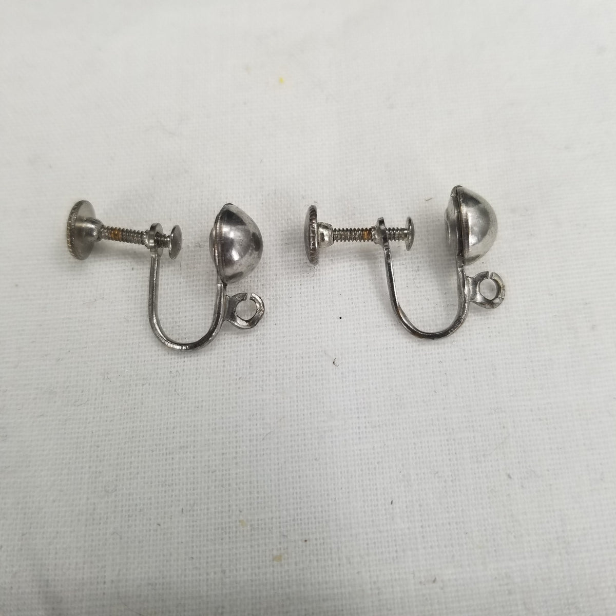 Vintage DIY Clip On Earring Posts for Charms Dangle Attachments Silver