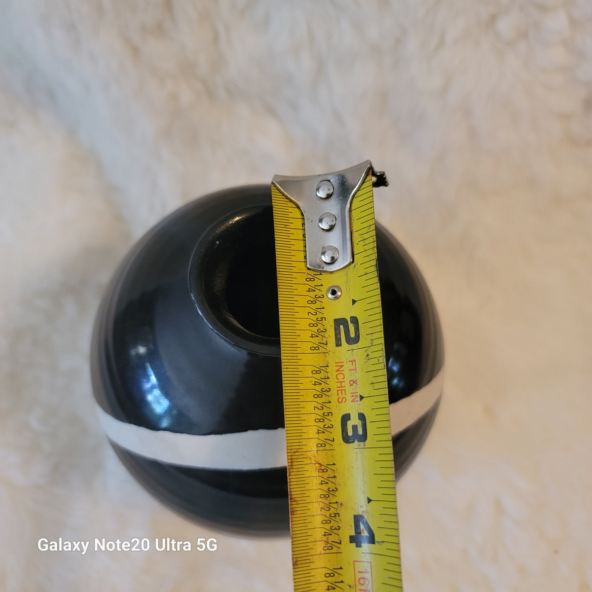 1982 Jan Valerie Art Pottery Black White Vintage Monochromatic Vase Contemporary