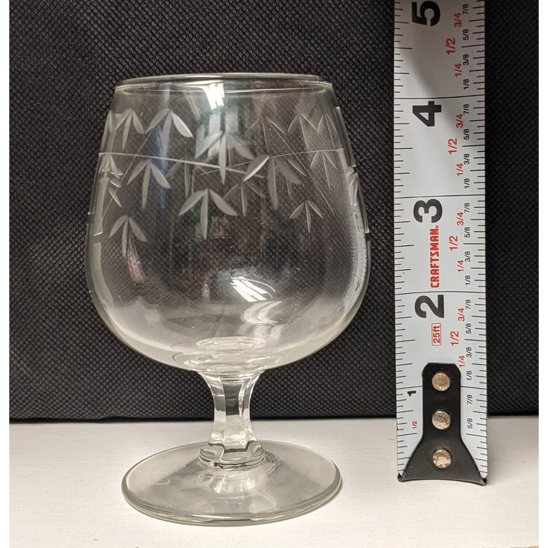Noritake Bamboo Brandy Snifter Glass 4.25 Inch Smooth Stem Replacement LOT OF 2