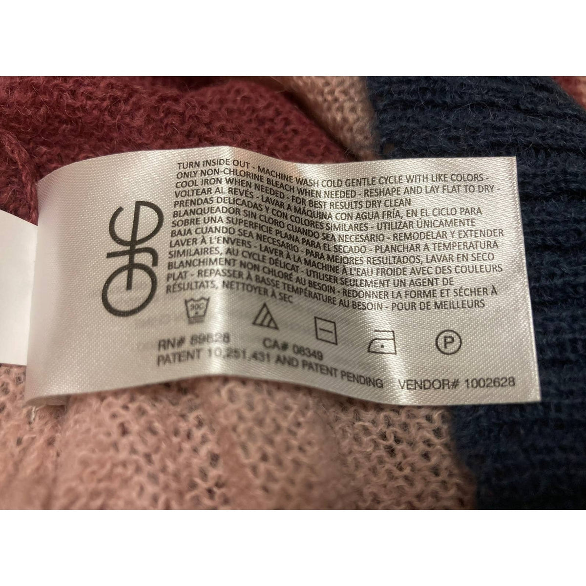 Ella Moss Denise Pullover Sweater Medium Maroon/Navy Stripe NEW Ribbon Trim
