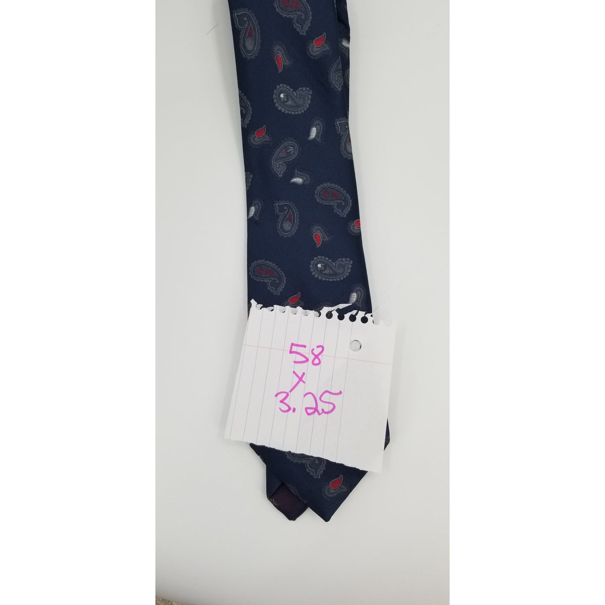 Botany 500 Vintage Navy Blue Paisley Mens Neck Tie 58" 80s 90s work