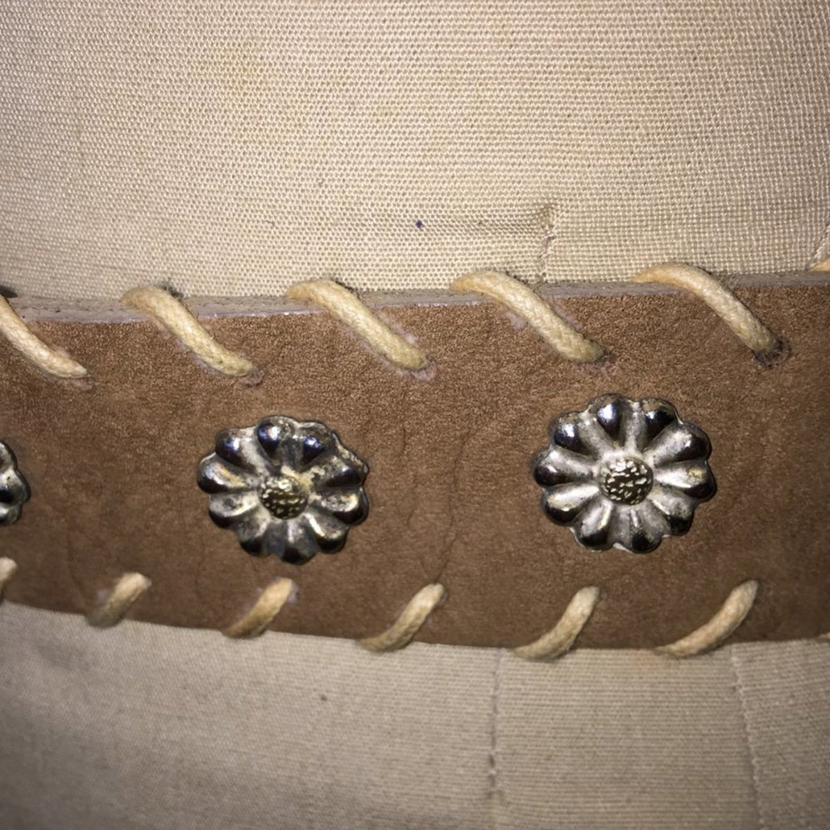 Compagnie Internationale Express Leather Belt Made Italy SMALL whipstitch tan