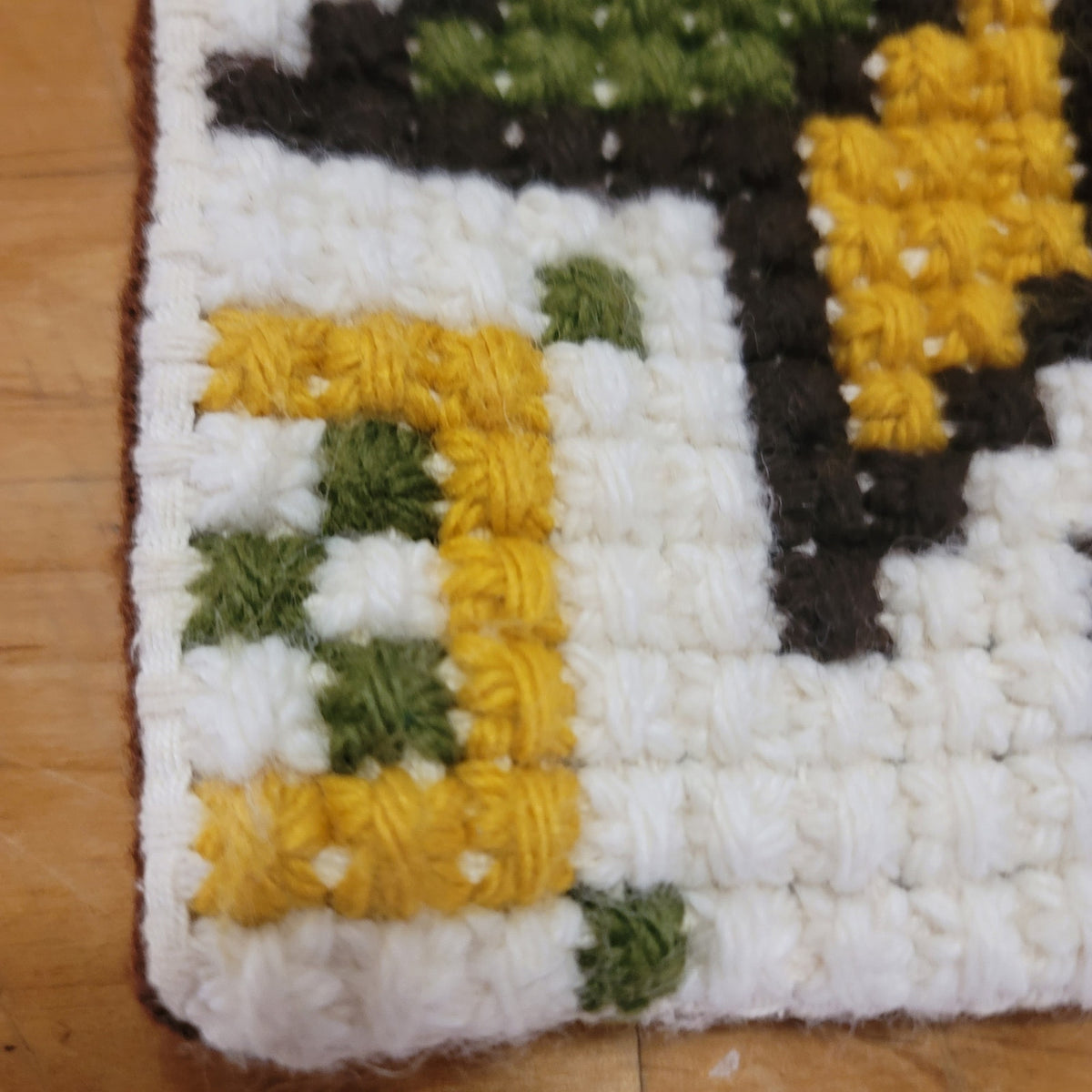 Vintage E. European Crochet Geometric Pillow Cover Boho Folk Art Heritage 17x12