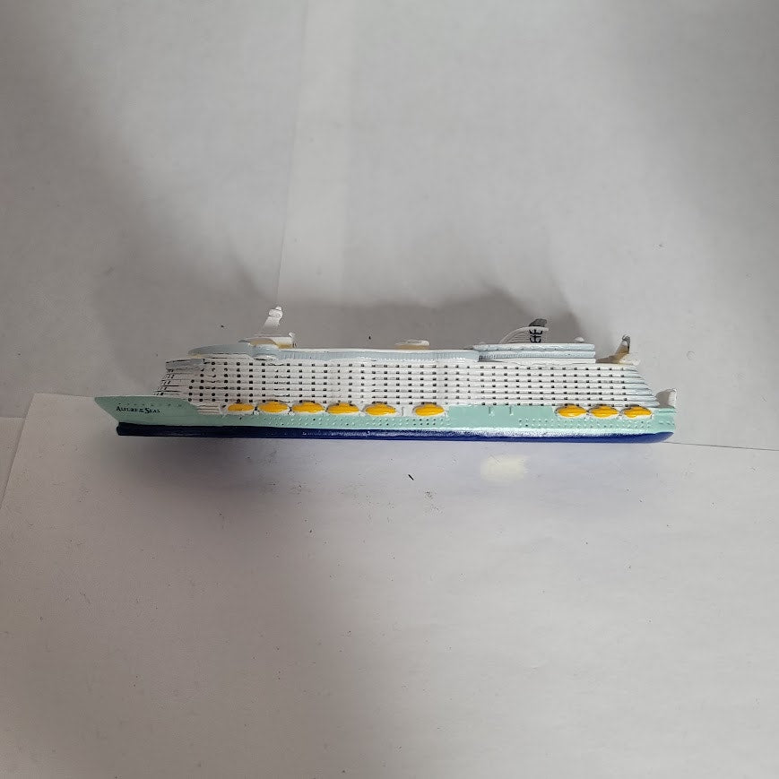 Royal Caribbean ALLURE Seas MINIATURE 6" Cruise Ship Boat Model Cake topper NEW