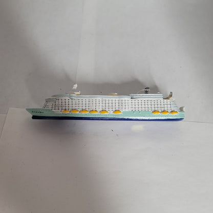 Royal Caribbean ALLURE Seas MINIATURE 6" Cruise Ship Boat Model Cake topper NEW