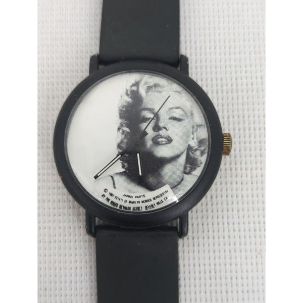Vintage 1987 Marilyn Monroe Quartz Watch Estate Edition Japan Movt. Rubber Band
