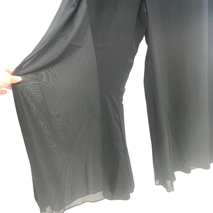 Dress Barn Collection Sheer Lined Palazzo Pants Wide Leg Black