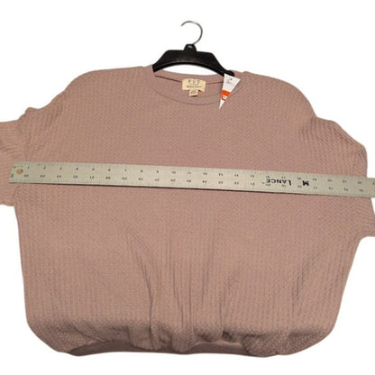 PST waffle knit long sleeve drop shoulder Size Small thermal top Tshirt layering