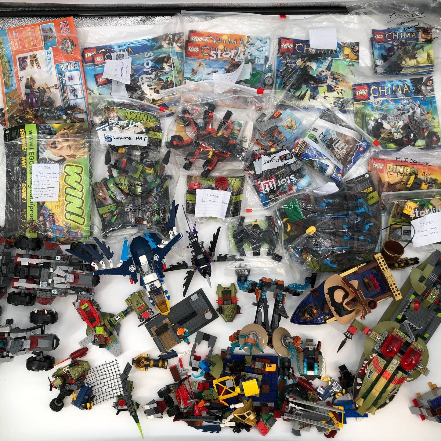 LEGO lot MISSING PCS ATLANTIS, CHIMA, HEROES, CITY, 7285,30301, 8057,70143,70003
