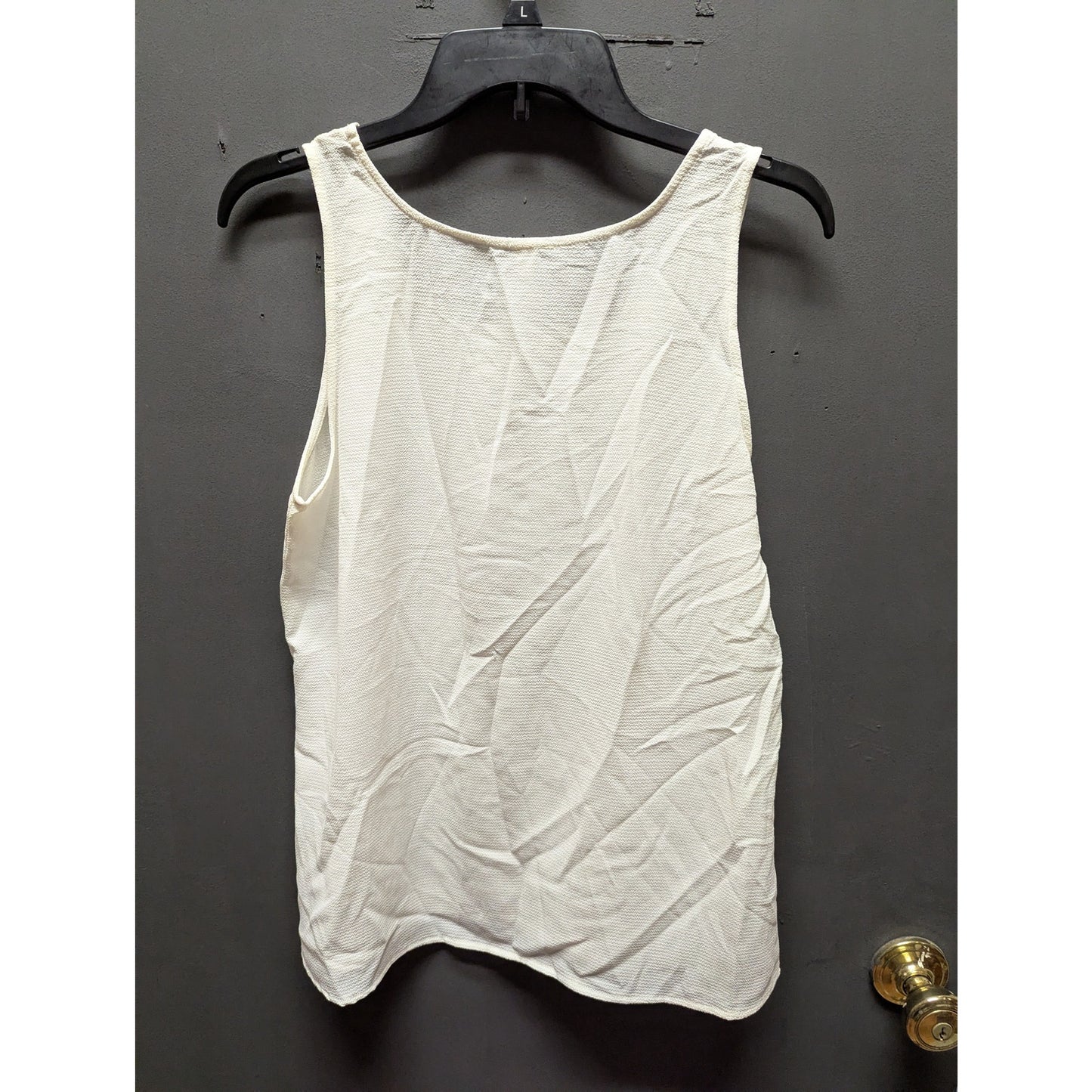 Loveappella NWT White Trim Tank Top Medium Sleeveless Casual Layering  Summer