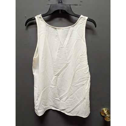 Loveappella NWT White Trim Tank Top Medium Sleeveless Casual Layering  Summer