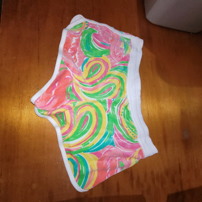 Lilly Pulitzer Chrissy Beach terry cloth Shorts Size XL All nighter print