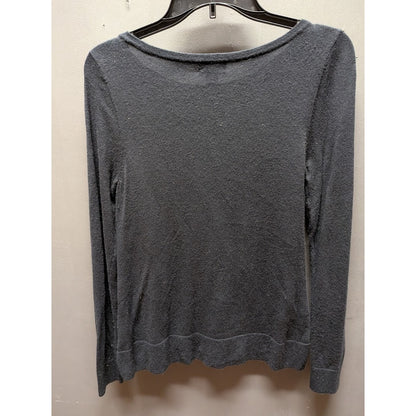 Halogen Women's Charcoal Gray Cashmere-Blend Long Sleeve Sweater Size XS
