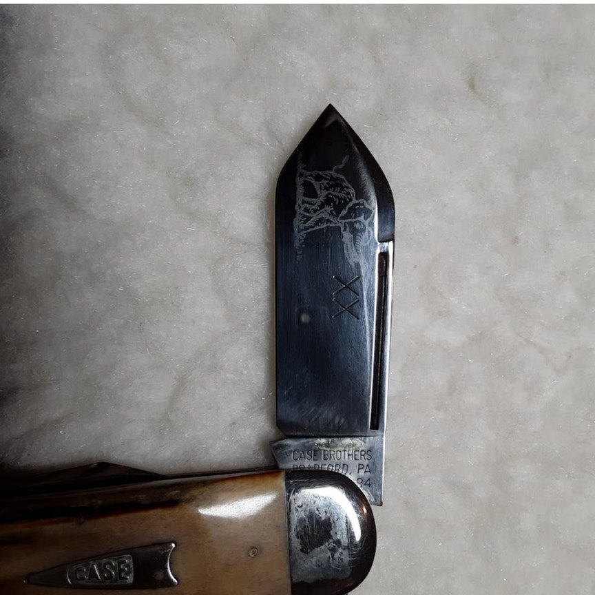 Case XX Tested Folding Pocket KNIFE Elephant Toenail 52050 Sambar Stag  94