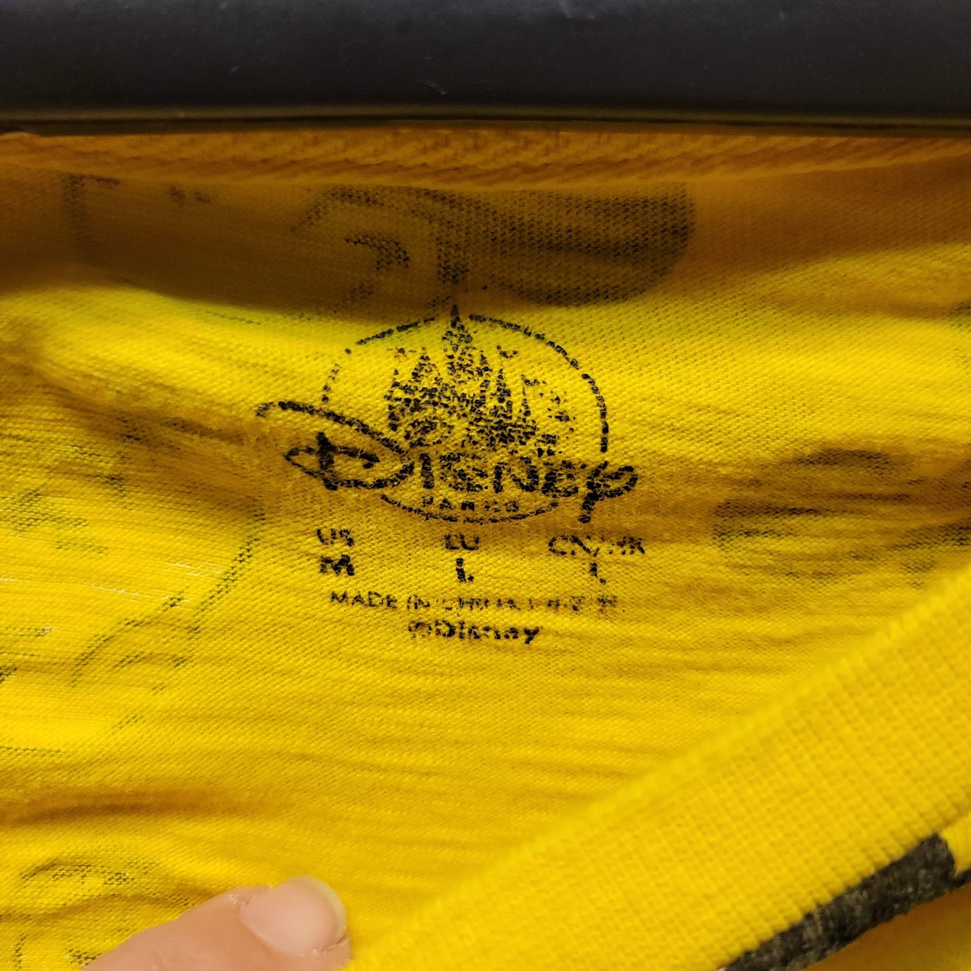 Disney Parks Size Medium Yellow Black Yellow Black White Mickey Mouse Heads