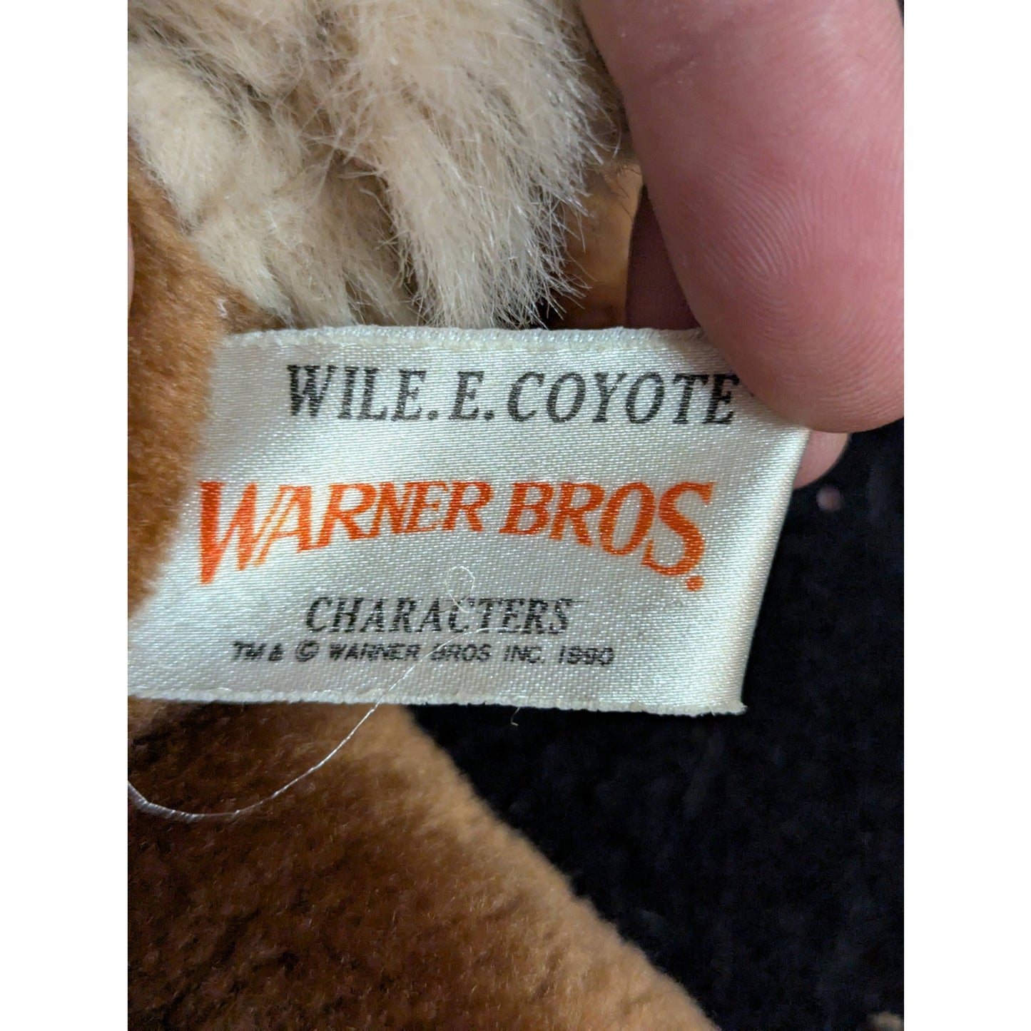 Vintage Mighty Star Wile E. Coyote Plush Warner Bros Looney Tunes Stuffed Animal