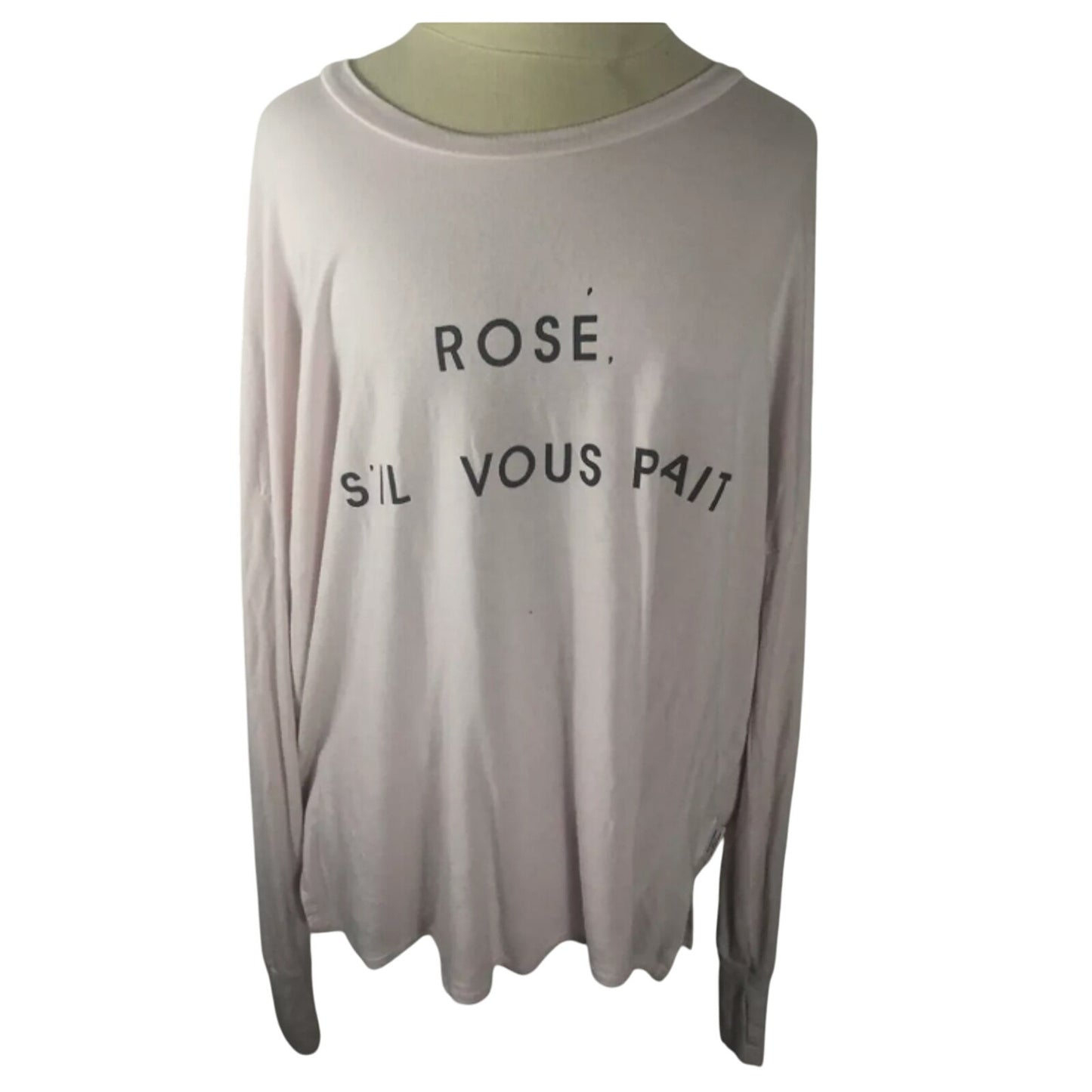 The Laundry Room Womens Size Large Pink Long Sleeve SweatShirt