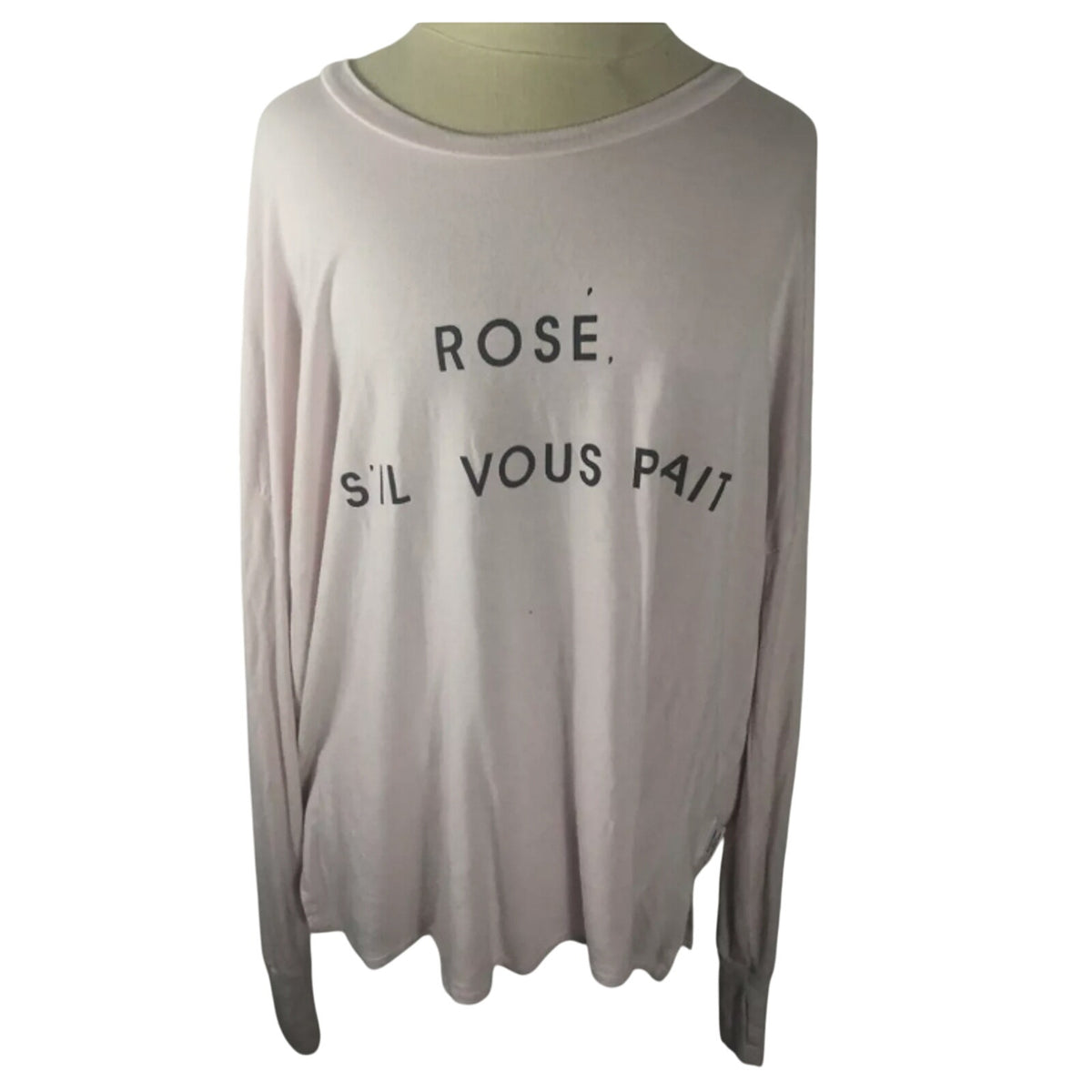 The Laundry Room Womens Size Large Pink Long Sleeve SweatShirt