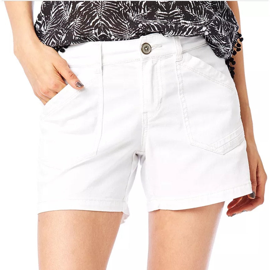 Supplies by Unionbay Twill Delaney MISSES Teen Shorts Size 14 Juniors White