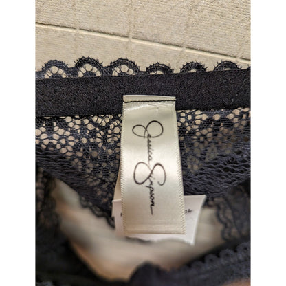 Jessica Simpson Black Lace Bra Size 3x stretch fabric removable padding NEW