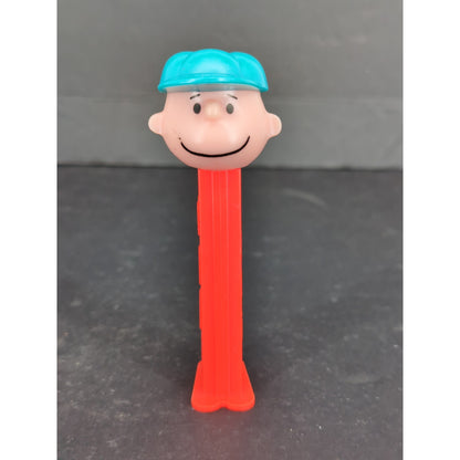 Vintage Charlie Brown PEZ Dispenser Peanuts Gang Blue Cap Red Stem