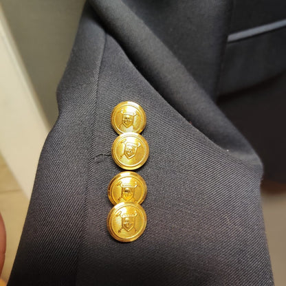 Lauren Ralph Lauren Navy Blue Blazer 48 Reg Gold Buttons Wool Blend Preppy Icon