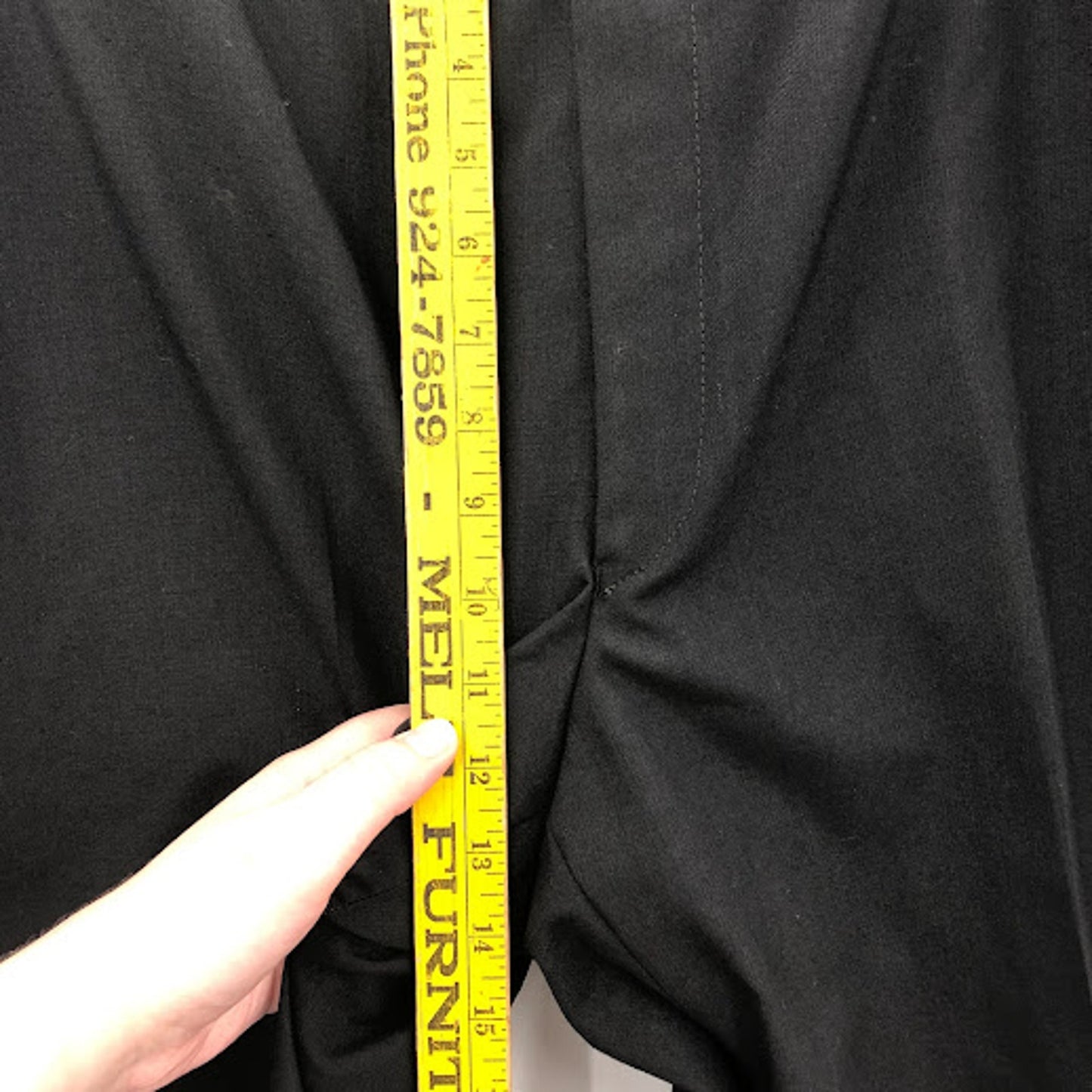 Tuxedo Black Pants Mens 41 Long Made Romania Flat Front 28" Inseam VINTAGE