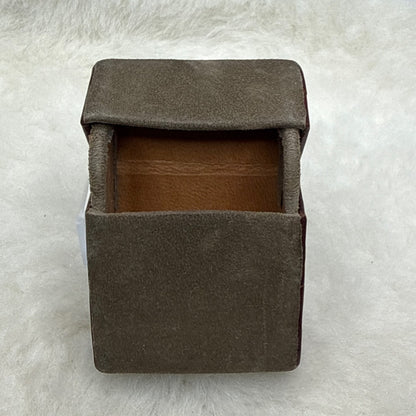 Vintage Skin and faux Leather Short Cigarette Stash card Case 3.5" Flip Top