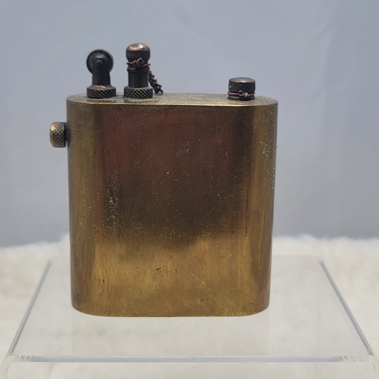 Vintage Antique Brass Lift Arm Pocket Lighter Trench Art Military Steampunk
