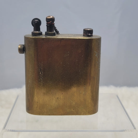 Vintage Antique Brass Lift Arm Pocket Lighter Trench Art Military Steampunk