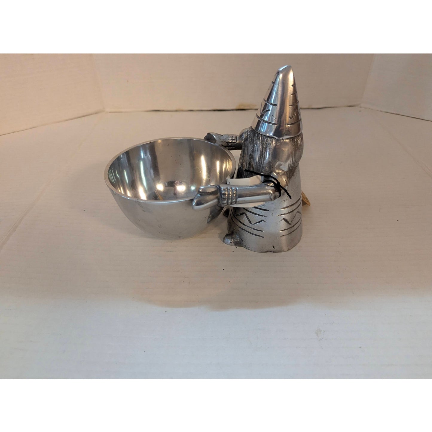 Aspen Home Metal Gnome Serving Bowl Character Candy Dish Cast Aluminum 6.5"