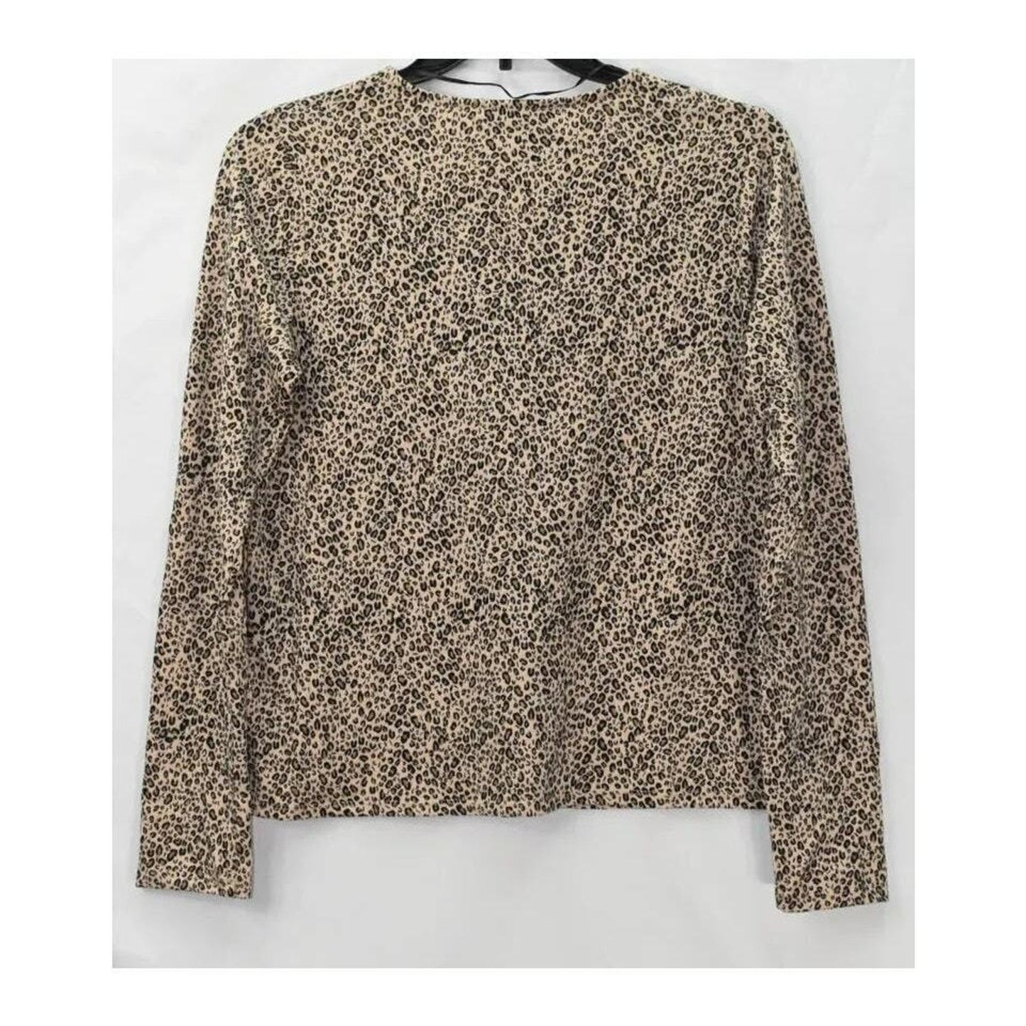 Sanctuary Soft Brushed Scoop Neck Pullover Sweater medium in Leopard NWT