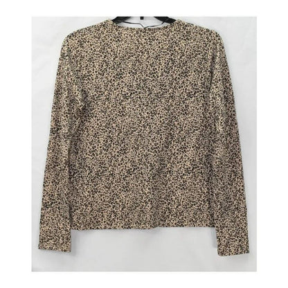 Sanctuary Soft Brushed Scoop Neck Pullover Sweater medium in Leopard NWT