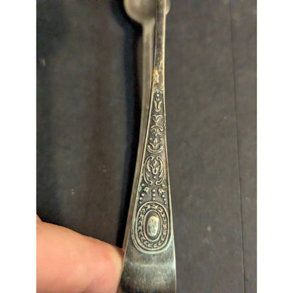 Antique Silverplate Ornate E.P.N.S. Sugar tongs 4 1/4" Victorian Era Tea Barware