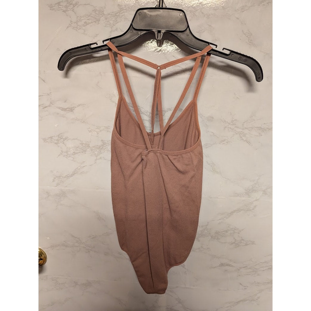 Youmita Shapewear Snap crotch Small/Medium bodysuit Wood Rose Lingerie Ribbed