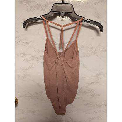 Youmita Shapewear Snap crotch Small/Medium bodysuit Wood Rose Lingerie Ribbed