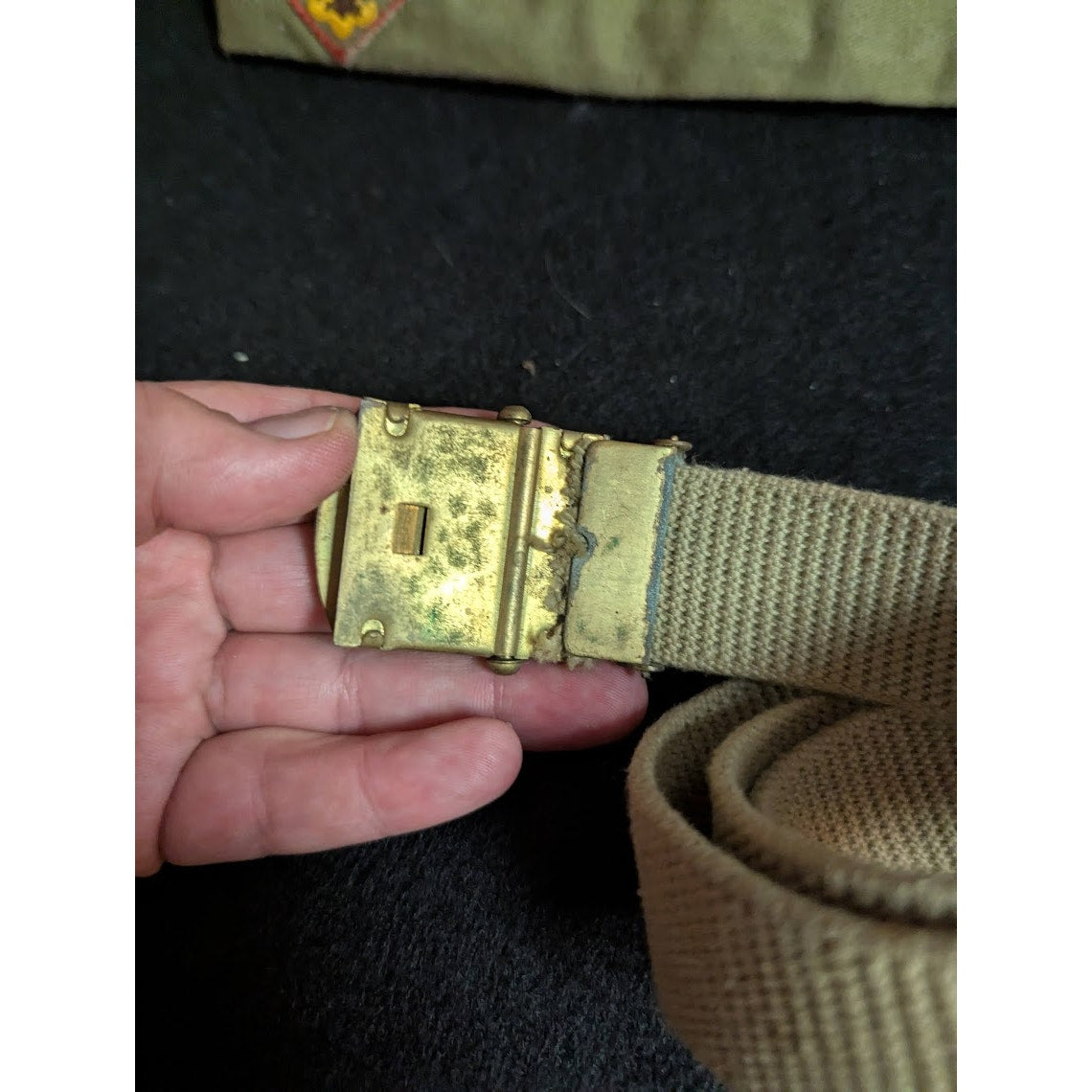 Vintage 2 Pc. 1950-1960 Boy Scouts of America Garrison Cap Green 10.25 and belt