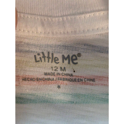 Little Me Baby Boys Striped Short Sleeve Pocket T-Shirt 12 Months NWT