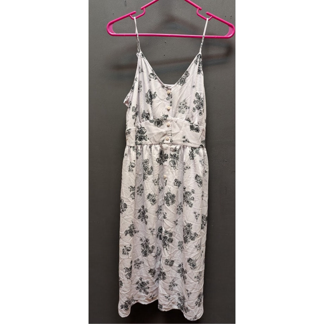 Chelsea 28 Floral Smocked-Back Midi Dress Size Medium NEW Casual Summer