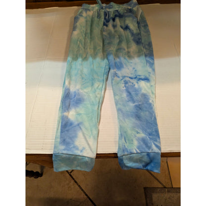 Boho Zuni Kids Girls Blue Tie Dye Jogger Sweatpants NWT 6X